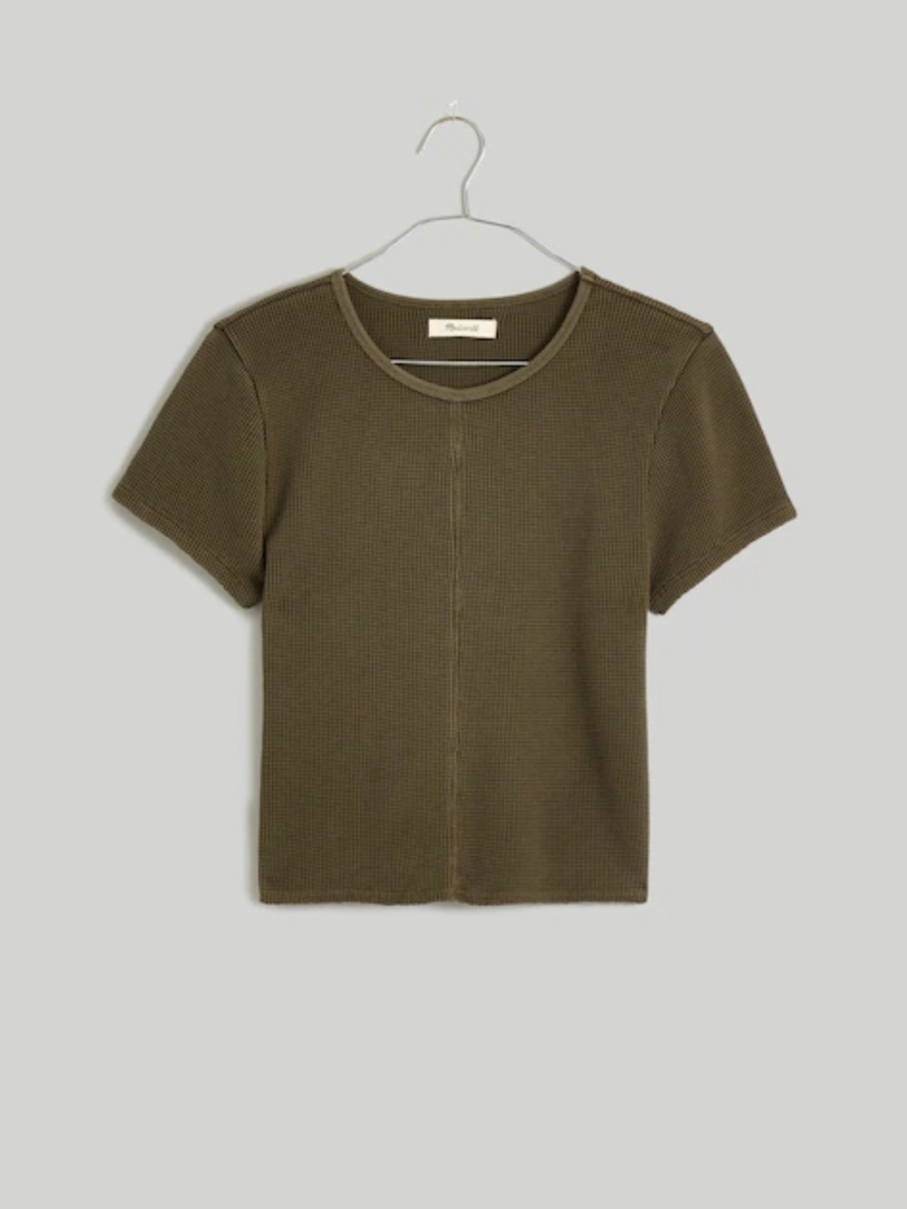 Madewell Waffle Knit Crewneck Short-
Sleeve Crop Tee